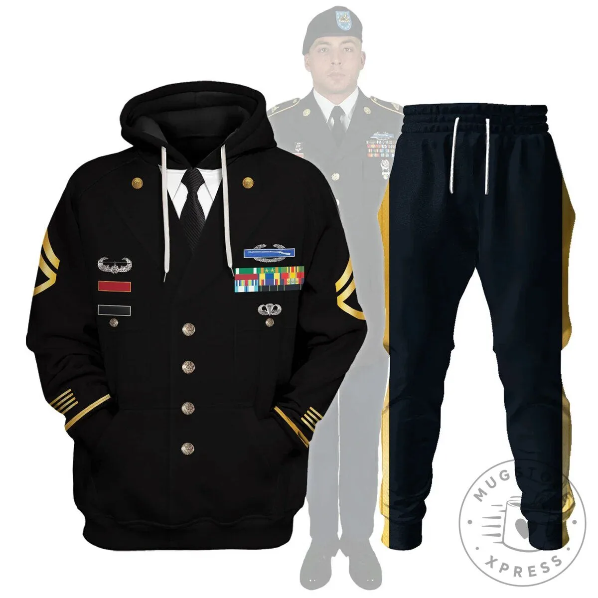 United States Army Blue Service Uniform Hoodie