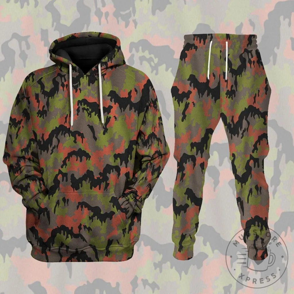 World War II German Leibermuster Camouflage Hoodie and Pants Set World War II German Leibermuster Camouflage Hoodie and Pants Set