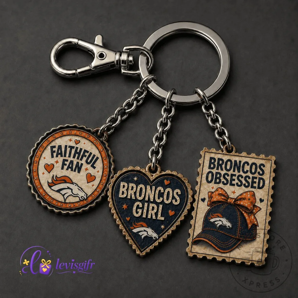 Denver Broncos Faithful Fan Broncos Girl Broncos Obsessed Keychain Denver Broncos Faithful Fan Broncos Girl Broncos Obsessed Keychain