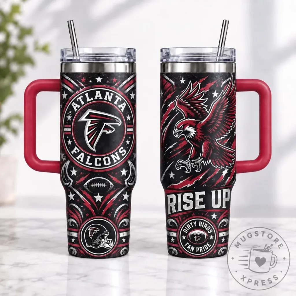 Atlanta Falcons Vintage Football Team 40oz Tumbler with Handle Atlanta Falcons Vintage Football Team 40oz Tumbler with Handle