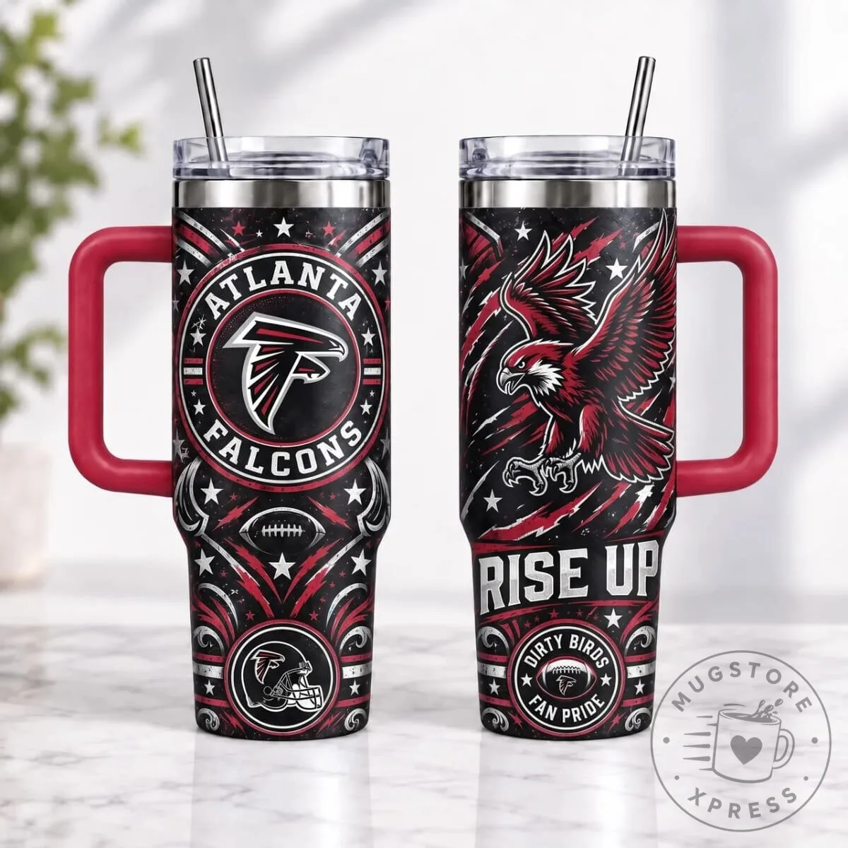 Atlanta Falcons Vintage Football Team 40oz Tumbler with Handle 2 Atlanta Falcons Vintage Football Team 40oz Tumbler with Handle