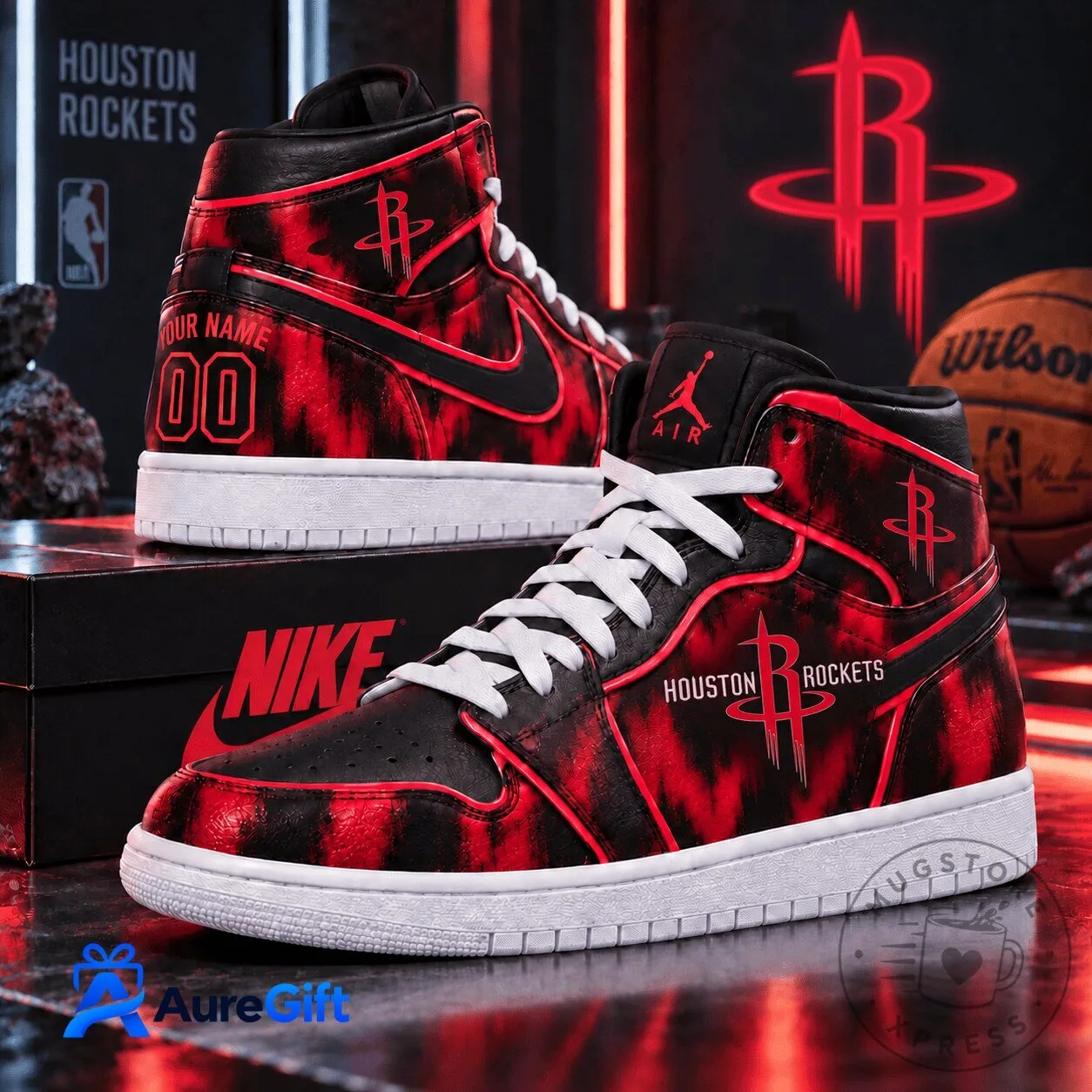 Houston Rockets National Basketball Association Air Jordan 1 Shoes