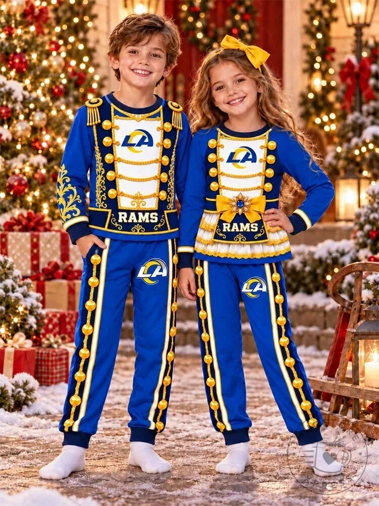Los Angeles Rams Christmas Nutcracker Matching Pajamas Set