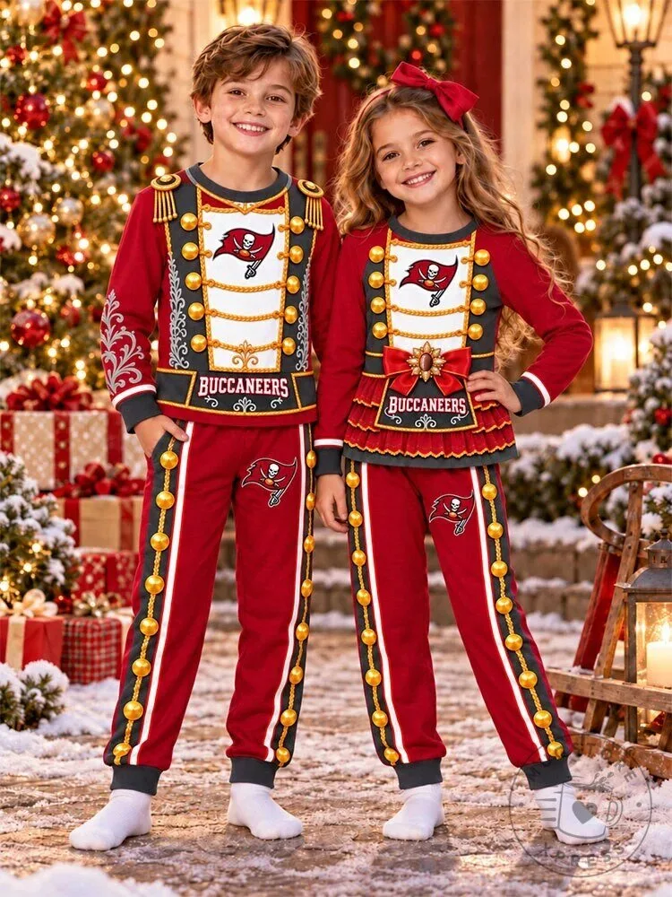 Tampa Bay Buccaneers Nutcracker Christmas Kids Pajamas Set