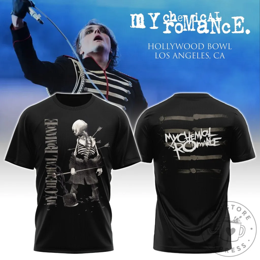 My Chemical Romance Hollywood Bowl Tour Black Parade T-Shirt My Chemical Romance Hollywood Bowl Tour Black Parade T-Shirt