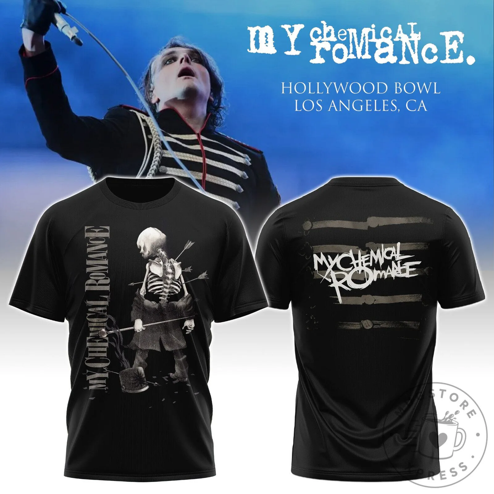 My Chemical Romance Hollywood Bowl Tour Black Parade T-Shirt