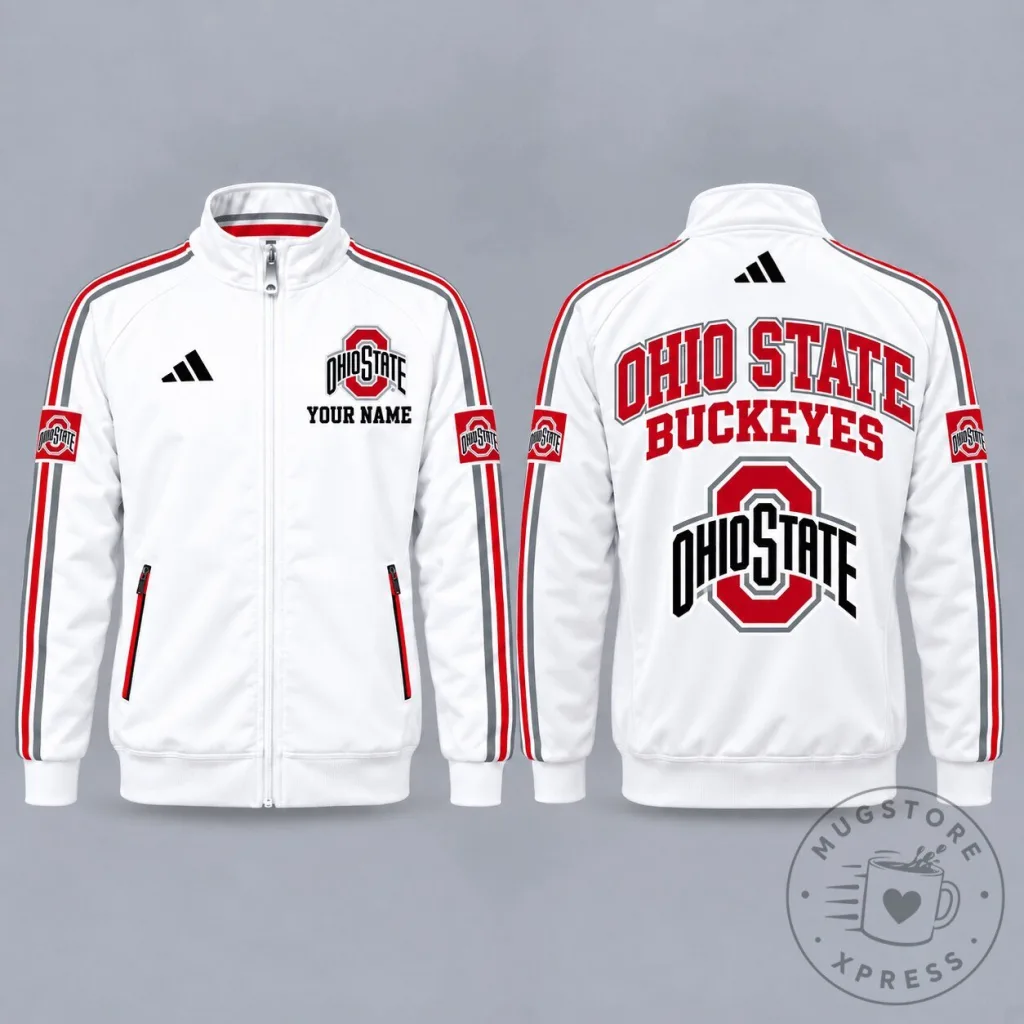 Ohio State Buckeyes Personalized Full-Zip Casual Jacket for Men and Women Ohio State Buckeyes Personalized Full-Zip Casual Jacket for Men and Women
