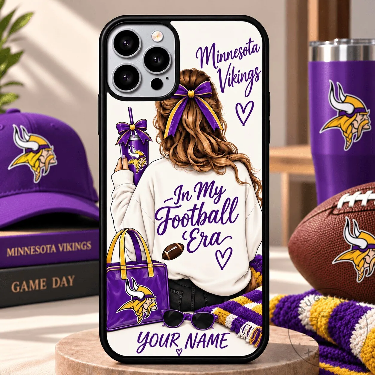 Minnesota Vikings Personalized In My Football Era Phone Case
