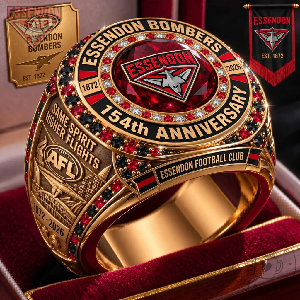 Essendon Bombers Football Club 154th Anniversary Commemorative Ring Essendon Bombers Football Club 154th Anniversary Commemorative Ring