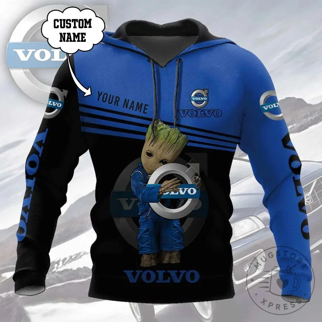 Volvo Baby Groot Custom Name Hoodie