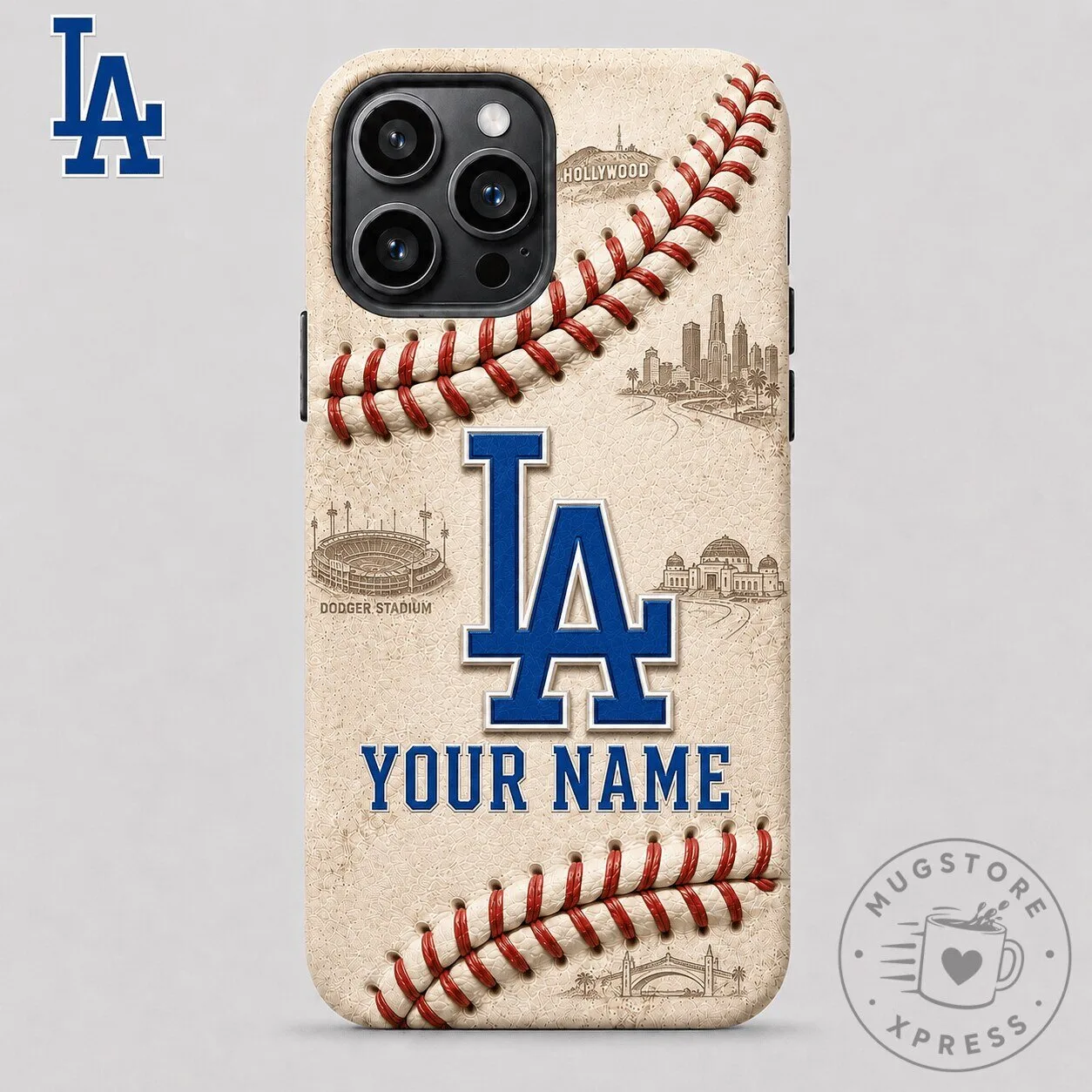 Los Angeles Dodgers Baseball Personalized Phone Case