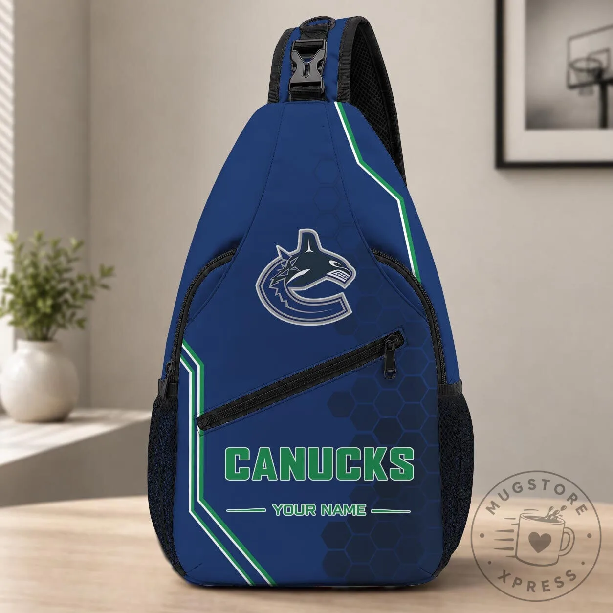 Vancouver Canucks Personalized Hockey Team Crossbody Bag Chest Sling