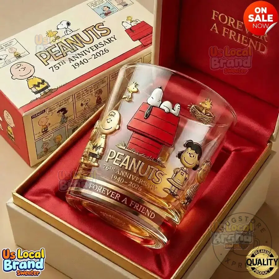 Peanuts Snoopy 76th Anniversary Charlie Brown Forever A Friend Whiskey Glass 9 Peanuts Snoopy 76th Anniversary Charlie Brown Forever A Friend Whiskey Glass