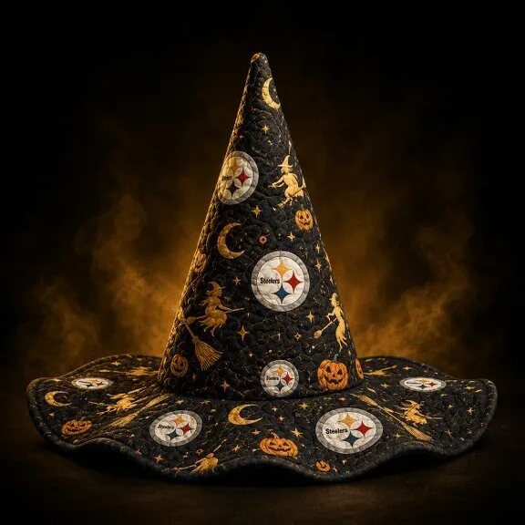 Pittsburgh Steelers Halloween Quilted Witch Hat