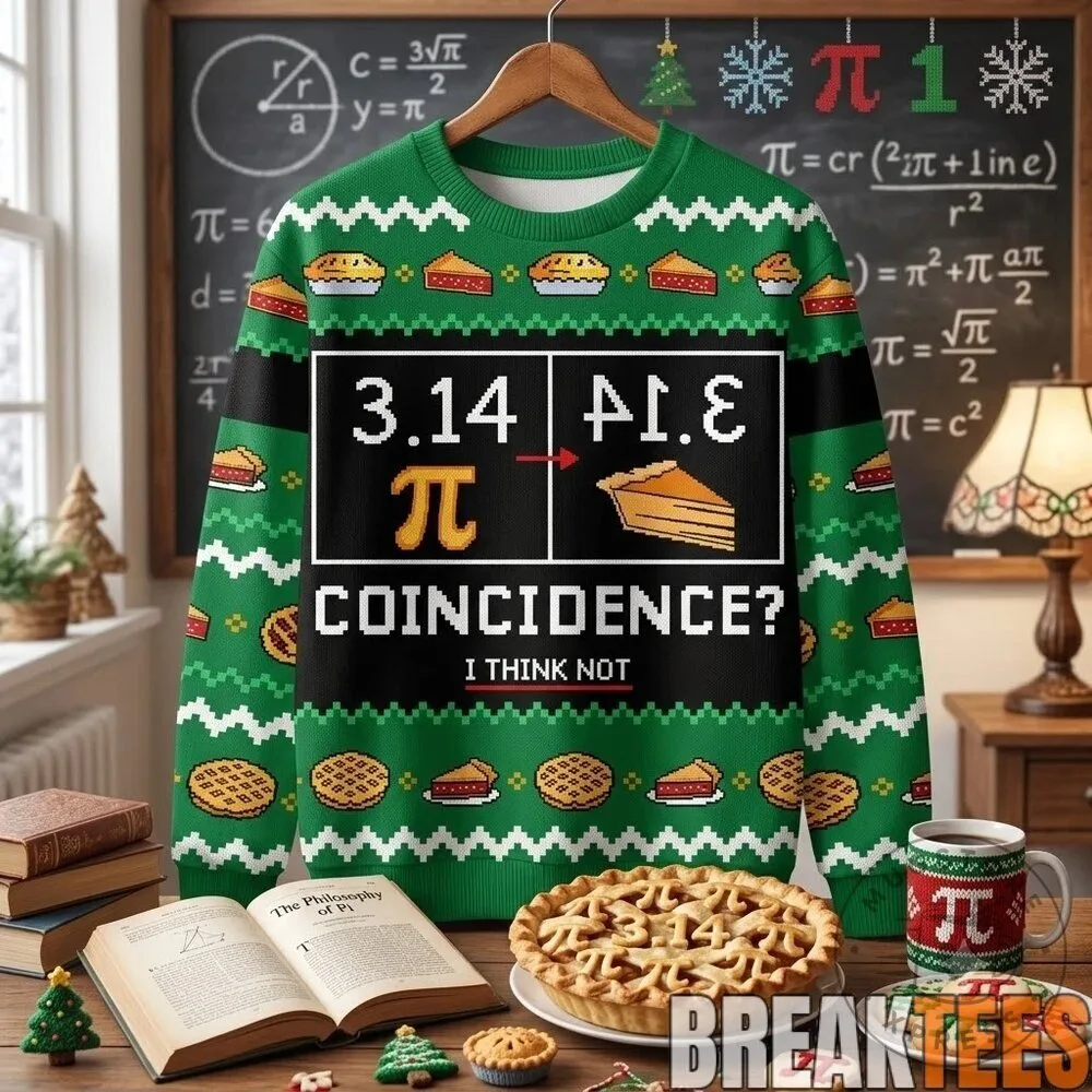 Pi Day 3.14 Coincidence I Think Not Funny Math Ugly Christmas Sweater 10 Pi Day 3.14 Coincidence I Think Not Funny Math Ugly Christmas Sweater