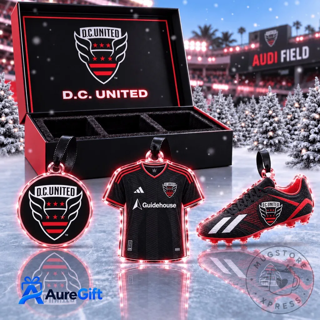 D.C. United MLS Christmas Kickoff Personalized Set of 3 Acrylic Ornaments D.C. United MLS Christmas Kickoff Personalized Set of 3 Acrylic Ornaments