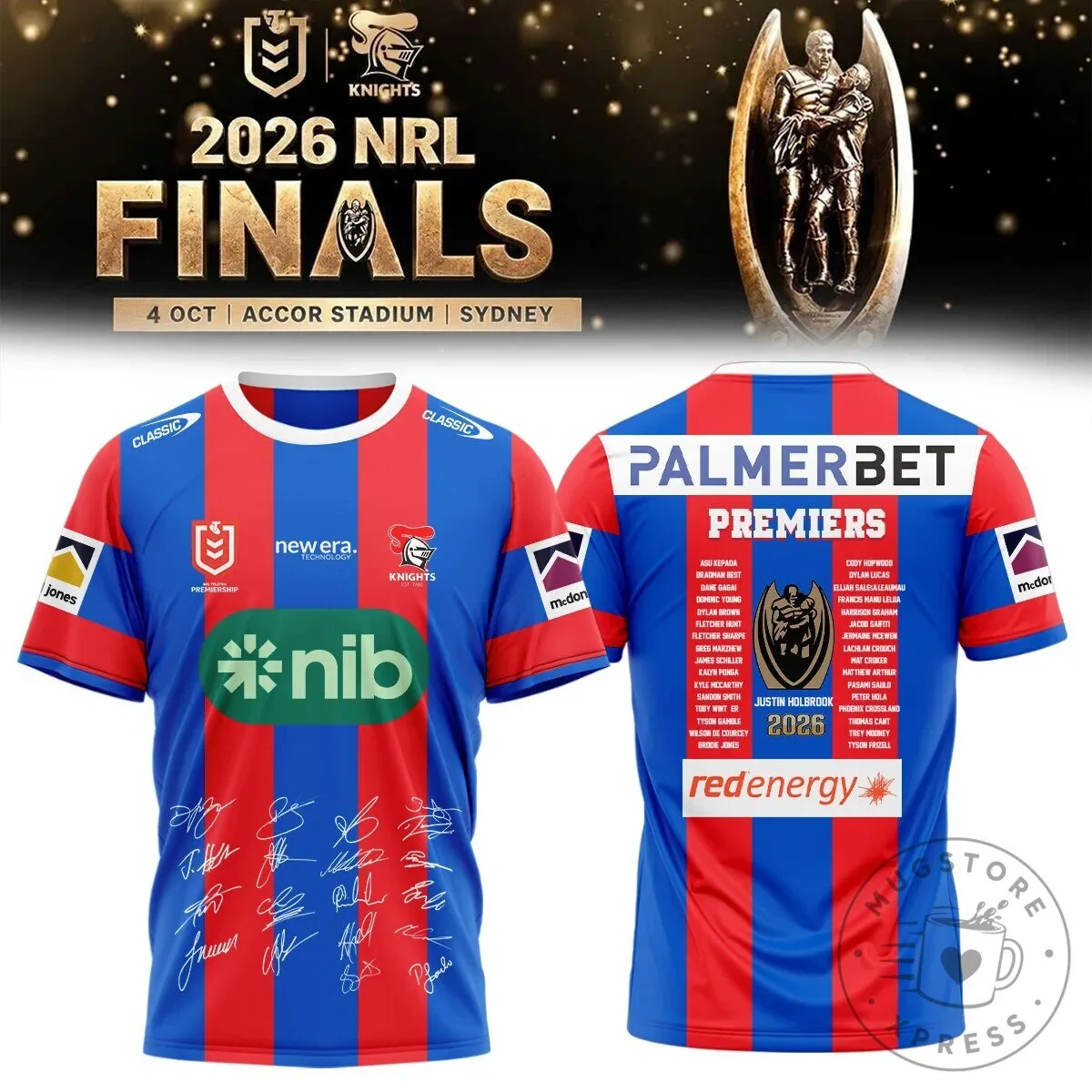 Newcastle Knights 2026 NRL Premiers Rugby League Jersey