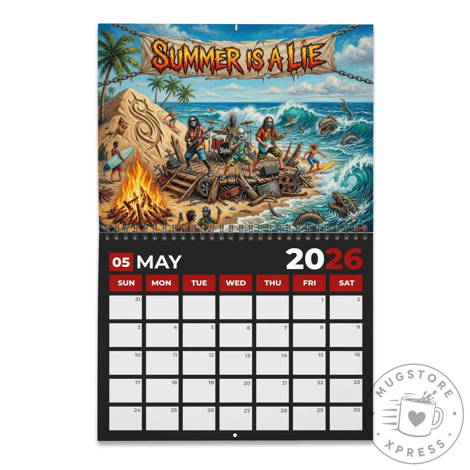 Slipknot Band 2026 Wall Calendar 14 Slipknot Band 2026 Wall Calendar