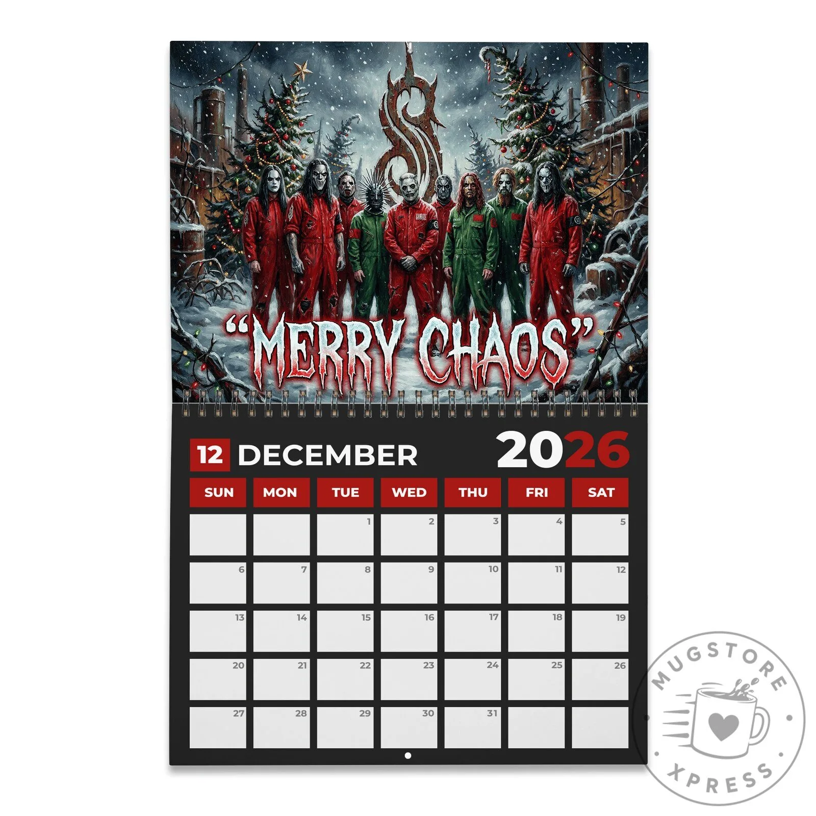 Slipknot Band 2026 Wall Calendar 17 Slipknot Band 2026 Wall Calendar
