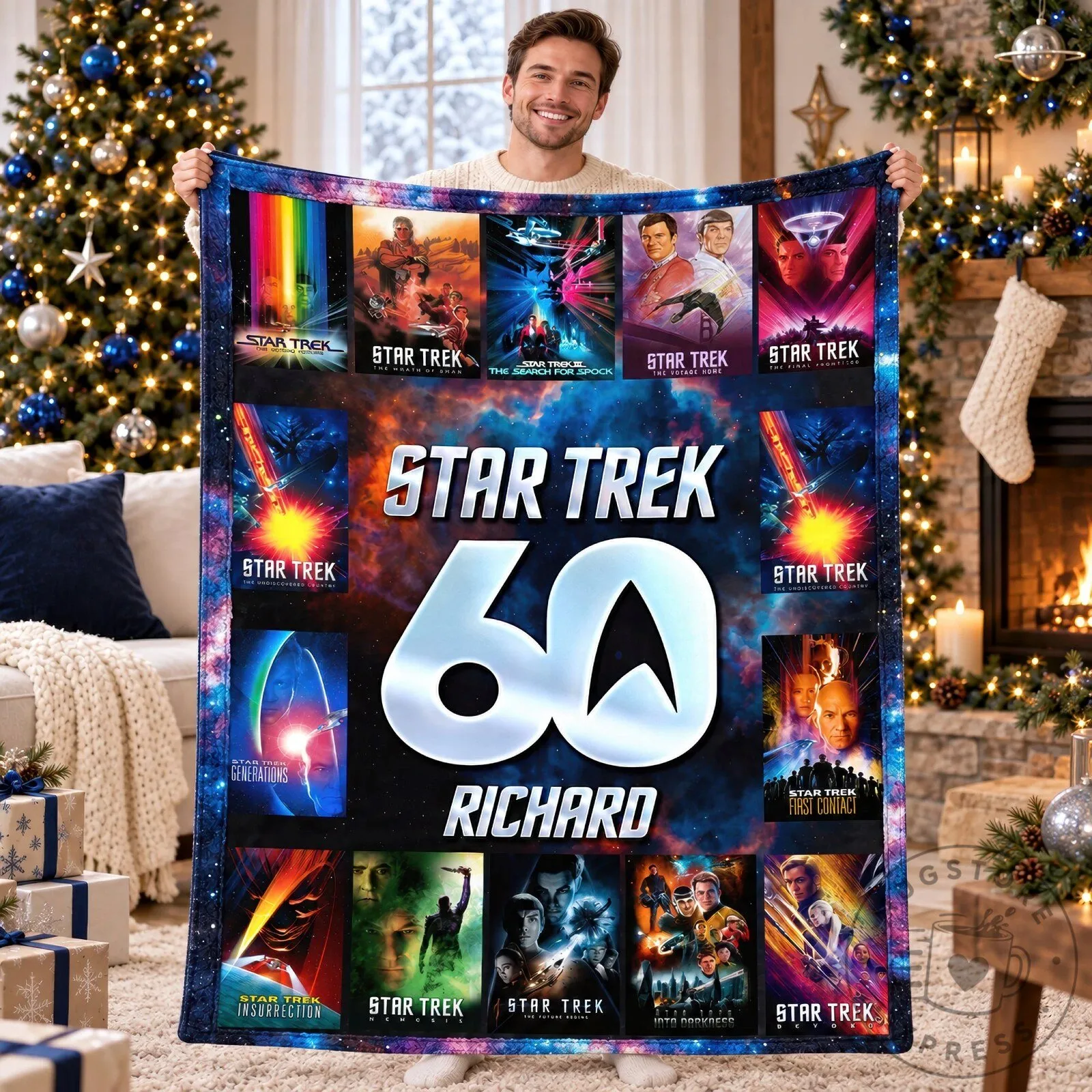 Star Trek 60th Anniversary Personalized Sci-Fi Movie Collection Blanket 3 Star Trek 60th Anniversary Personalized Sci-Fi Movie Collection Blanket