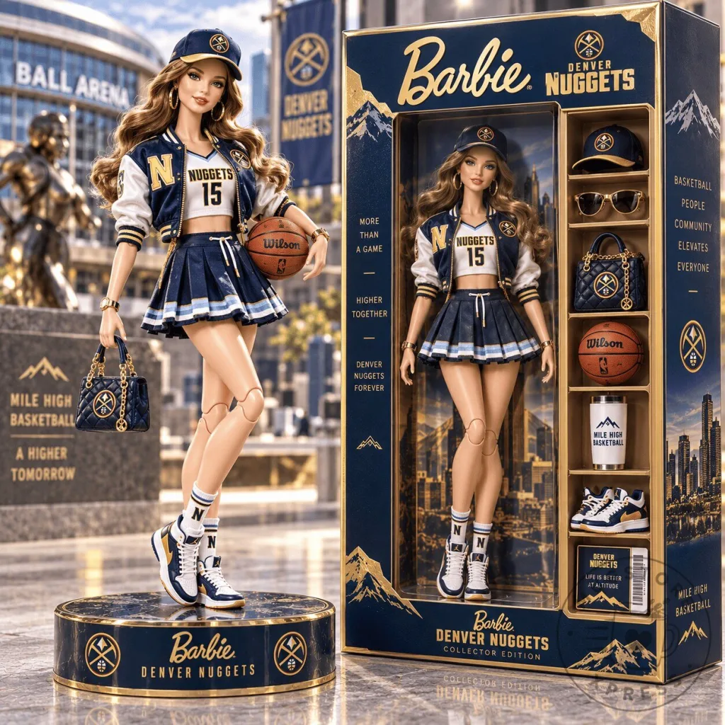 Barbie Denver Nuggets Collector Edition Doll with Basketball Accessories Barbie Denver Nuggets Collector Edition Doll with Basketball Accessories
