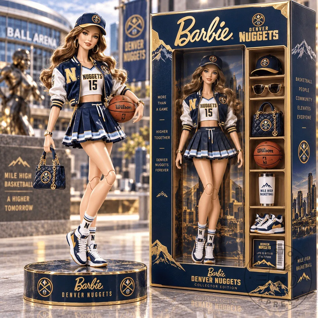 Barbie Denver Nuggets Collector Edition Doll with Basketball Accessories