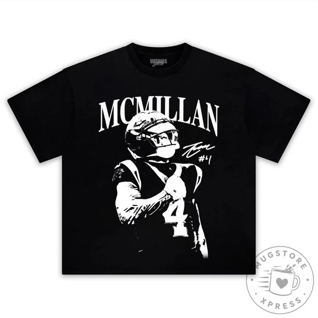 Vintage Tetairoa McMillan Carolina Panthers Football Player Graphic T-Shirt Vintage Tetairoa McMillan Carolina Panthers Football Player Graphic T-Shirt