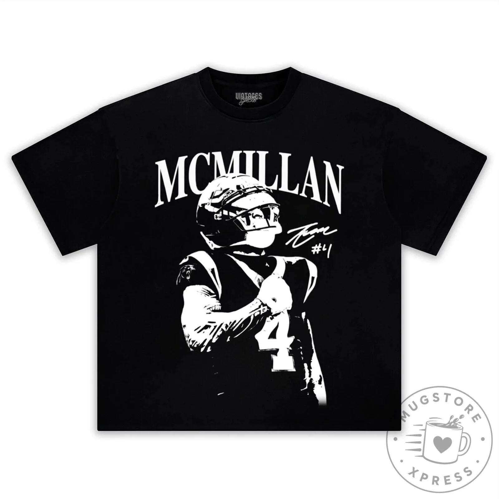 Vintage Tetairoa McMillan Carolina Panthers Football Player Graphic T-Shirt