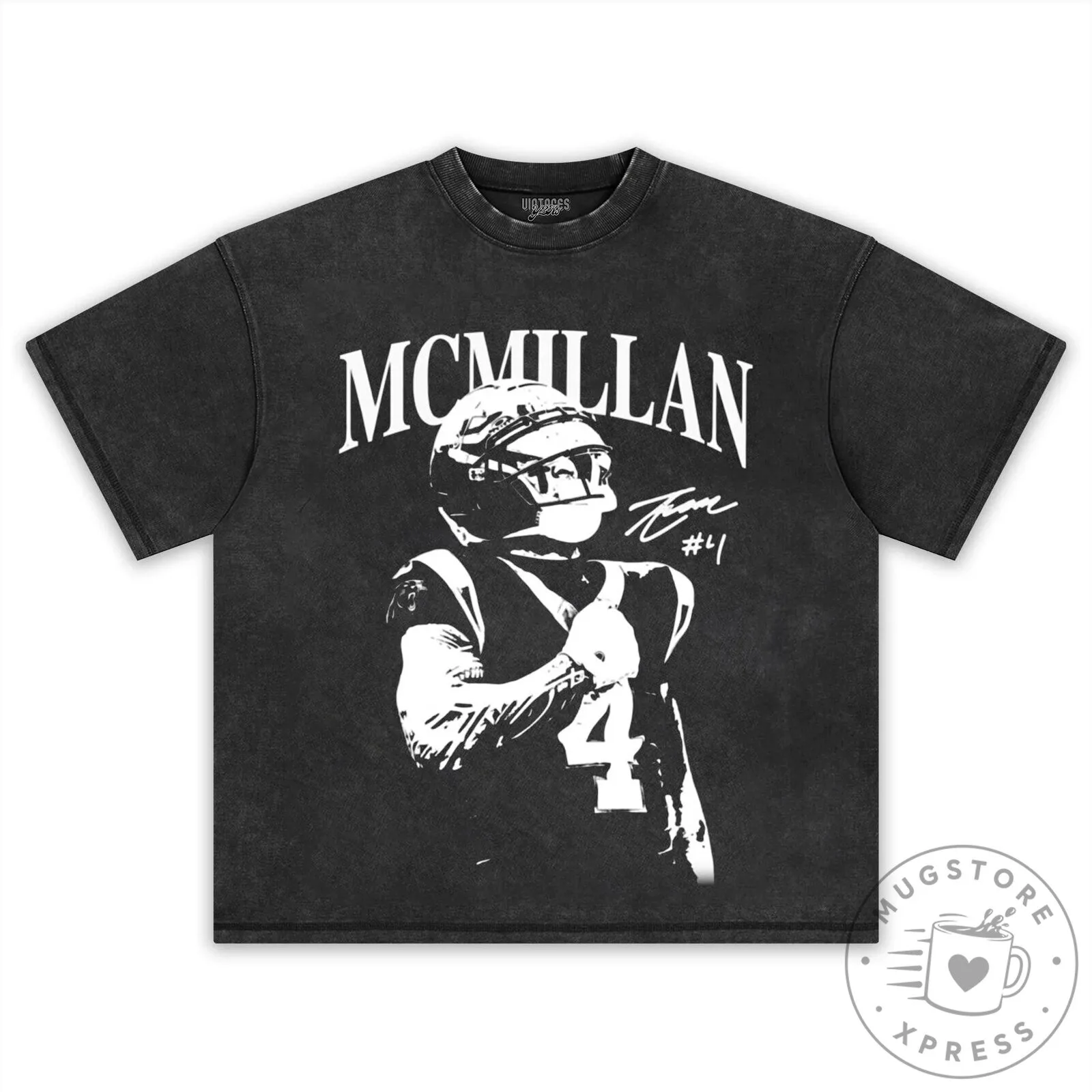 Vintage Tetairoa McMillan Carolina Panthers Football Player Graphic T-Shirt 12 Vintage Tetairoa McMillan Carolina Panthers Football Player Graphic T-Shirt