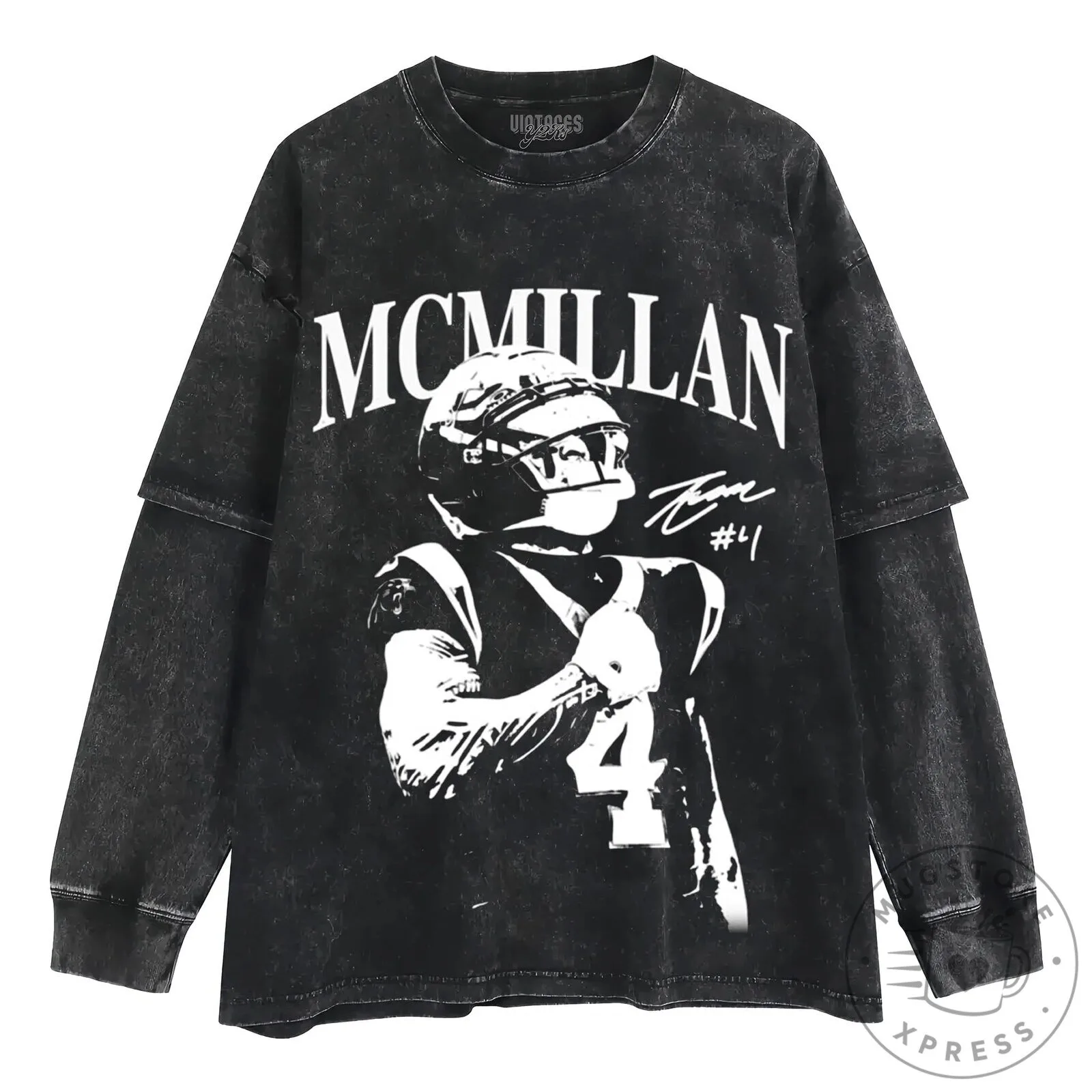 Vintage Tetairoa McMillan Carolina Panthers Football Player Graphic T-Shirt 14 Vintage Tetairoa McMillan Carolina Panthers Football Player Graphic T-Shirt
