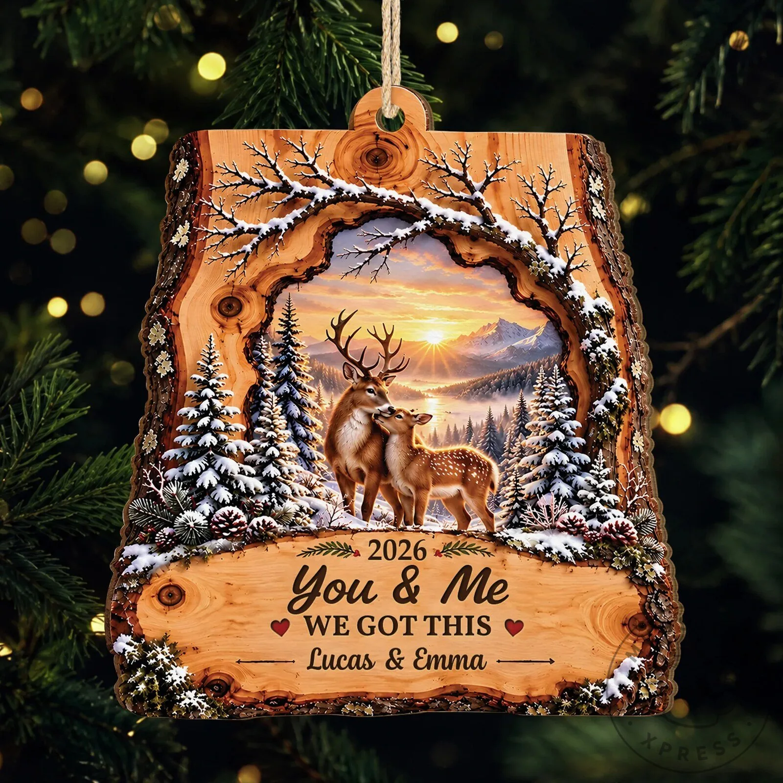 Deer Couple We Got This Personalized Christmas Ornament