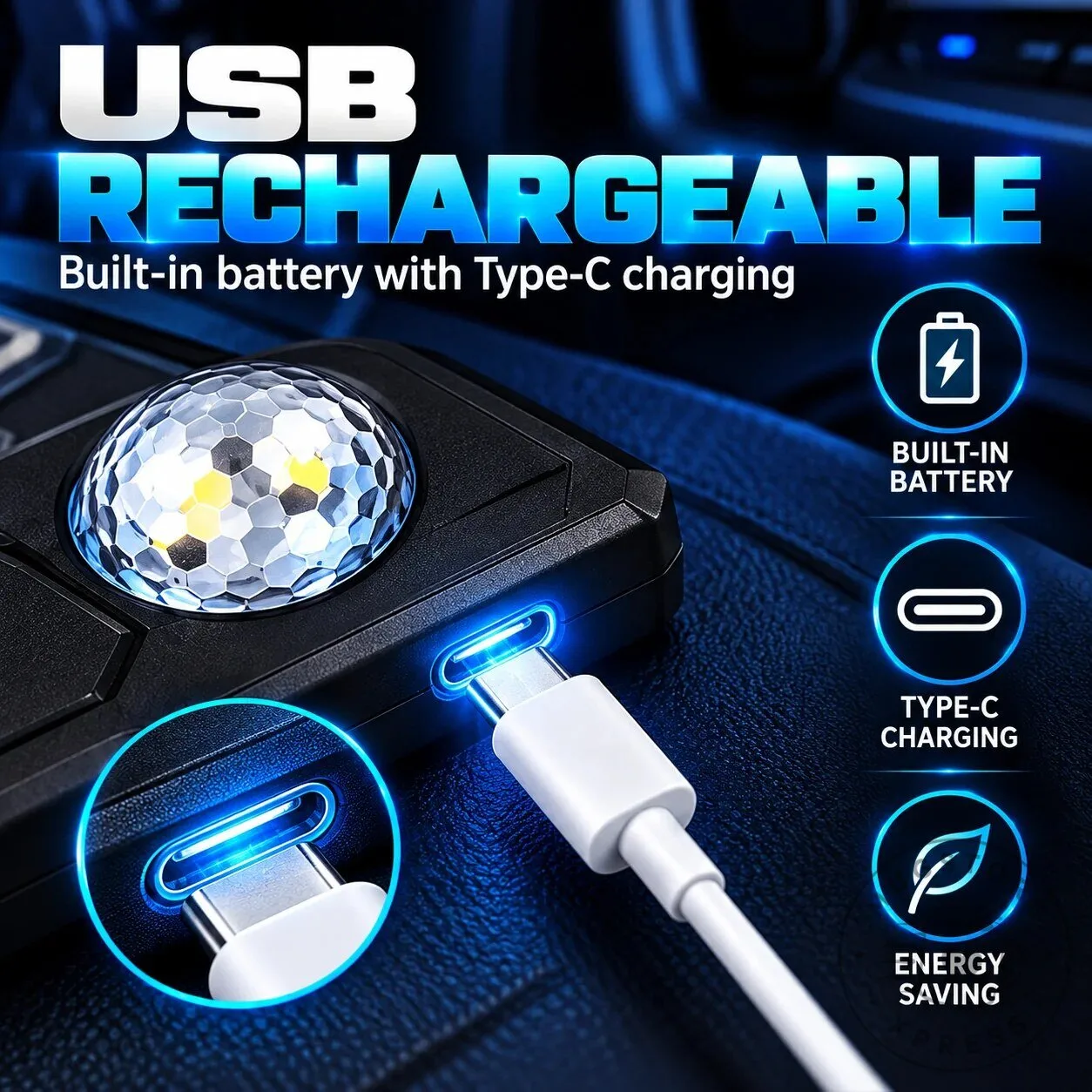 Wireless Car Interior LED Lights with Remote Control, Adjustable Colors and Brightness 15 Wireless Car Interior LED Lights with Remote Control, Adjustable Colors and Brightness