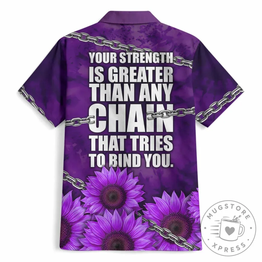 Domestic Violence Awareness Purple Ribbon Sunflower Breaking Chains Hawaiian Shirt 11 Domestic Violence Awareness Purple Ribbon Sunflower Breaking Chains Hawaiian Shirt