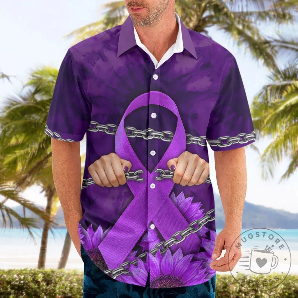 Domestic Violence Awareness Purple Ribbon Sunflower Breaking Chains Hawaiian Shirt 12 Domestic Violence Awareness Purple Ribbon Sunflower Breaking Chains Hawaiian Shirt