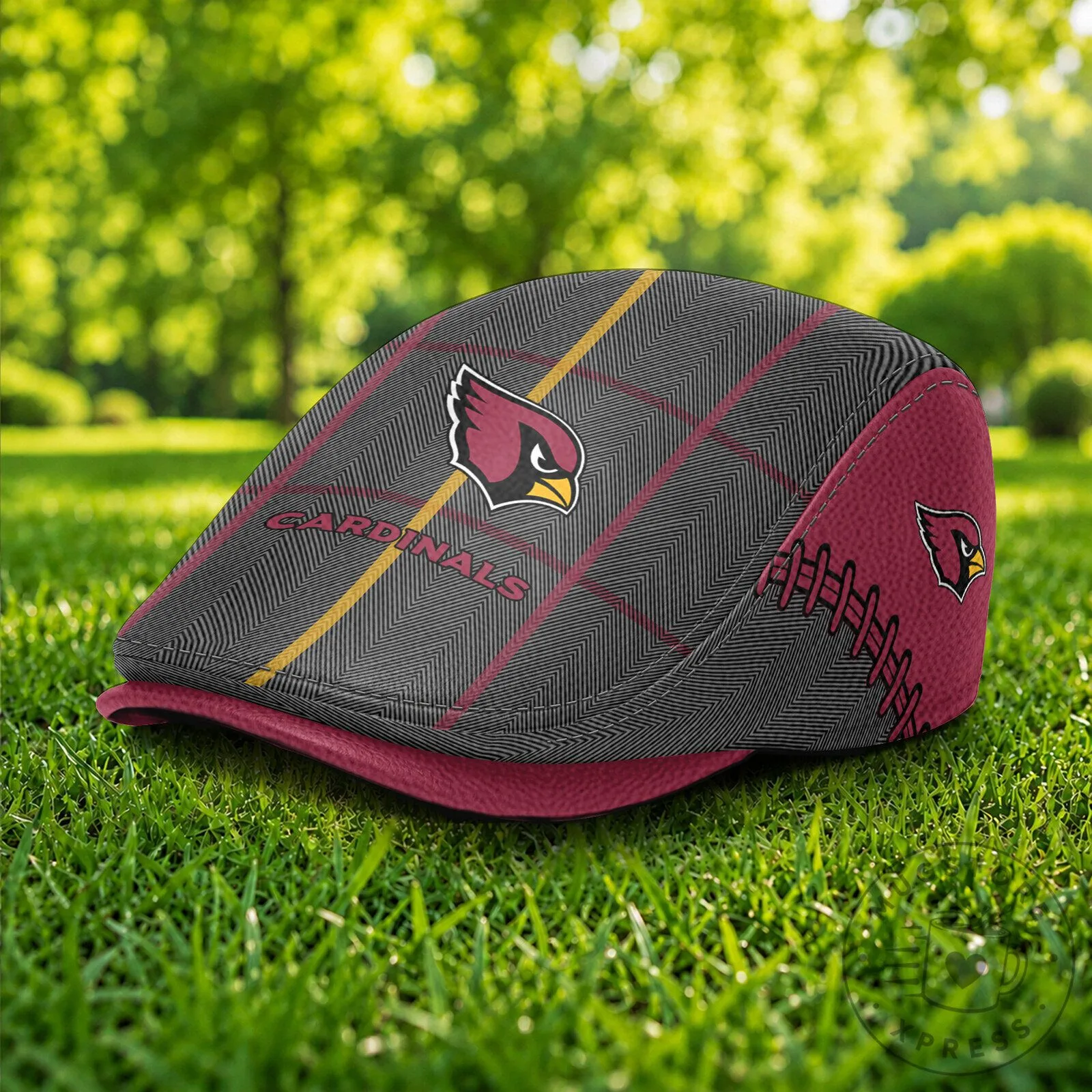 Arizona Cardinals NFL Plaid Pattern Flat Cap, Football Team Golf Hat 8 Arizona Cardinals NFL Plaid Pattern Flat Cap, Football Team Golf Hat