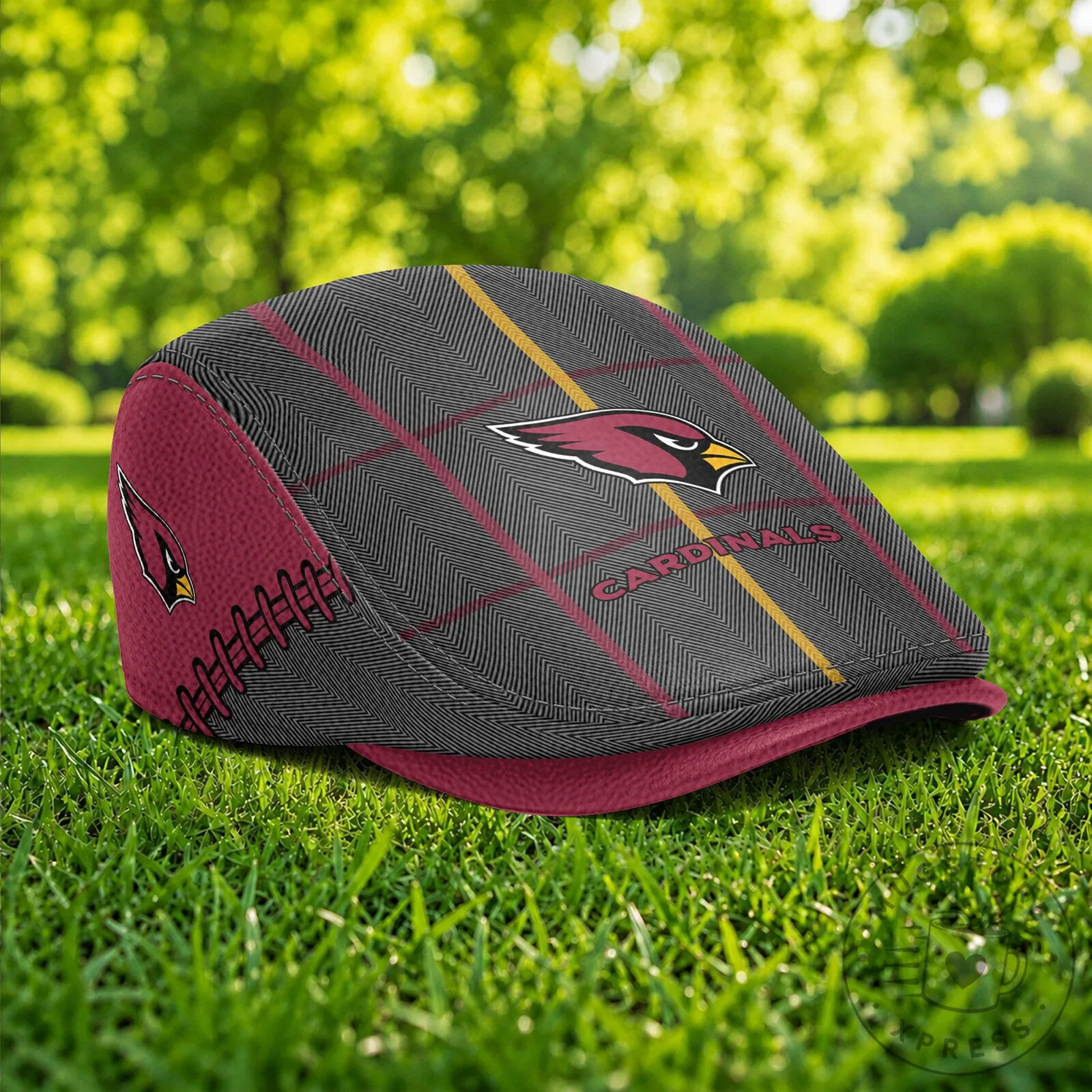 Arizona Cardinals NFL Plaid Pattern Flat Cap, Football Team Golf Hat 9 Arizona Cardinals NFL Plaid Pattern Flat Cap, Football Team Golf Hat