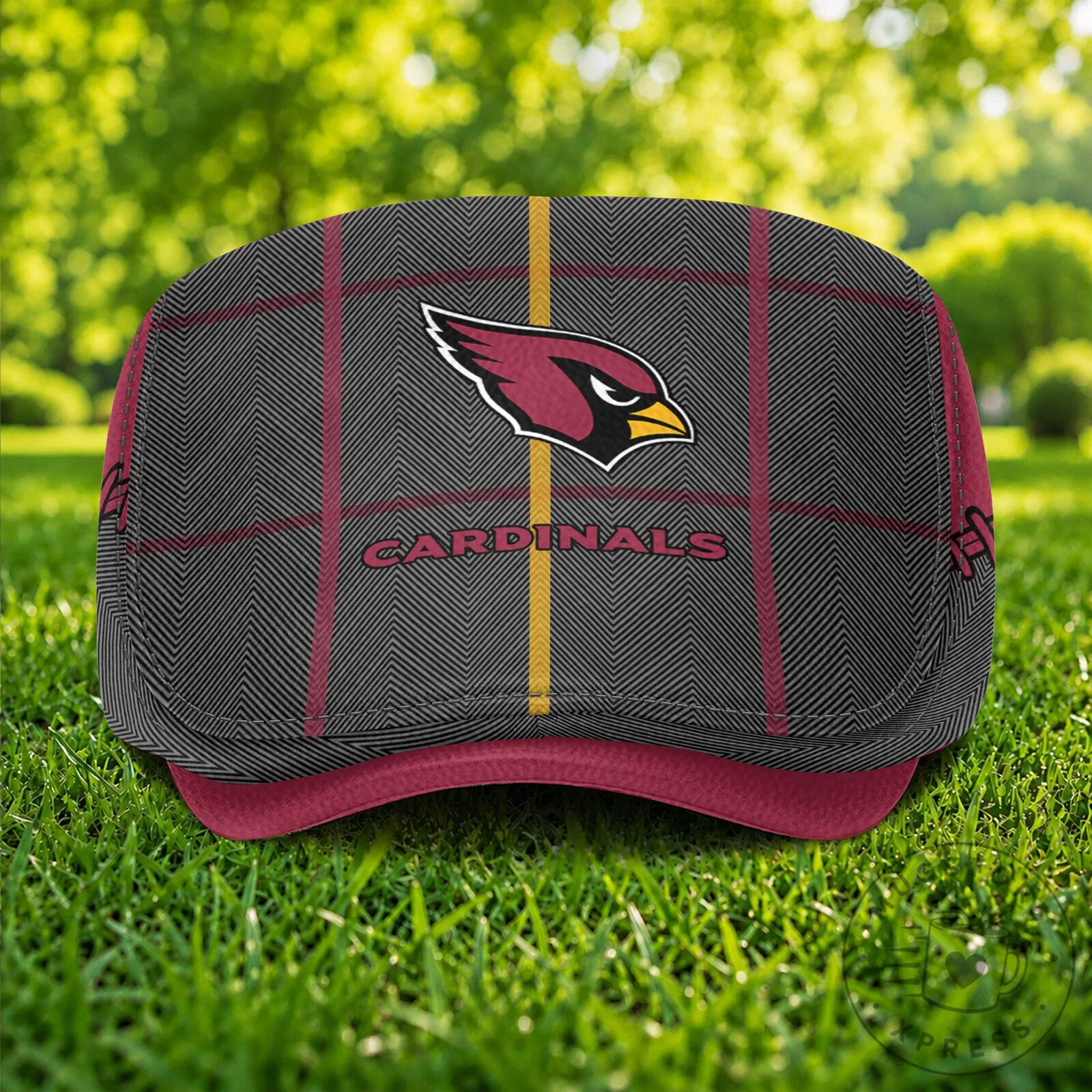 Arizona Cardinals NFL Plaid Pattern Flat Cap, Football Team Golf Hat 10 Arizona Cardinals NFL Plaid Pattern Flat Cap, Football Team Golf Hat