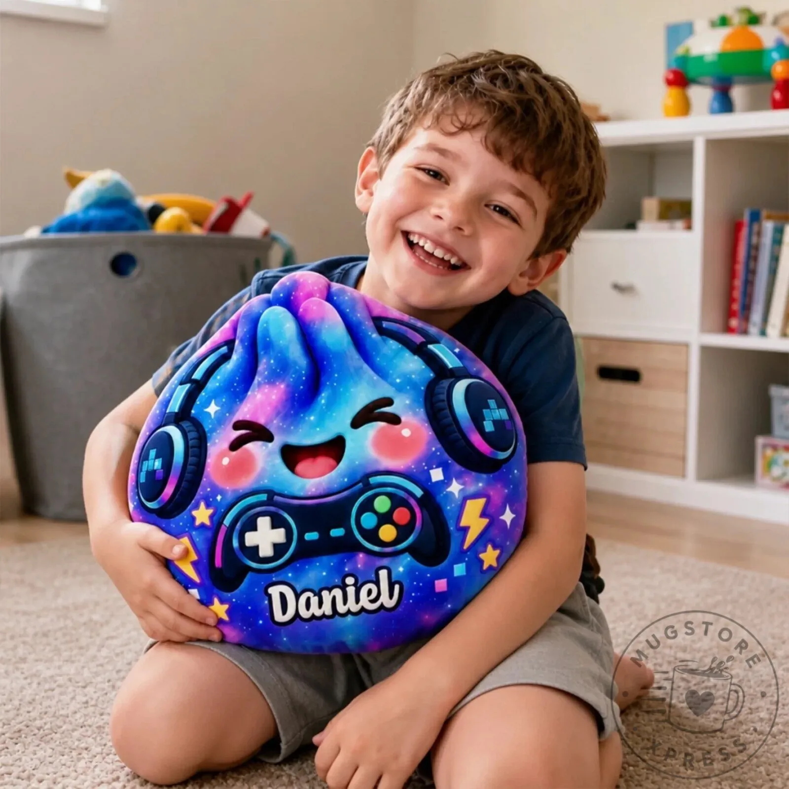 Personalized Gamer and Unicorn Shaped Pillow for Kids with Custom Name 12 Personalized Gamer and Unicorn Shaped Pillow for Kids with Custom Name