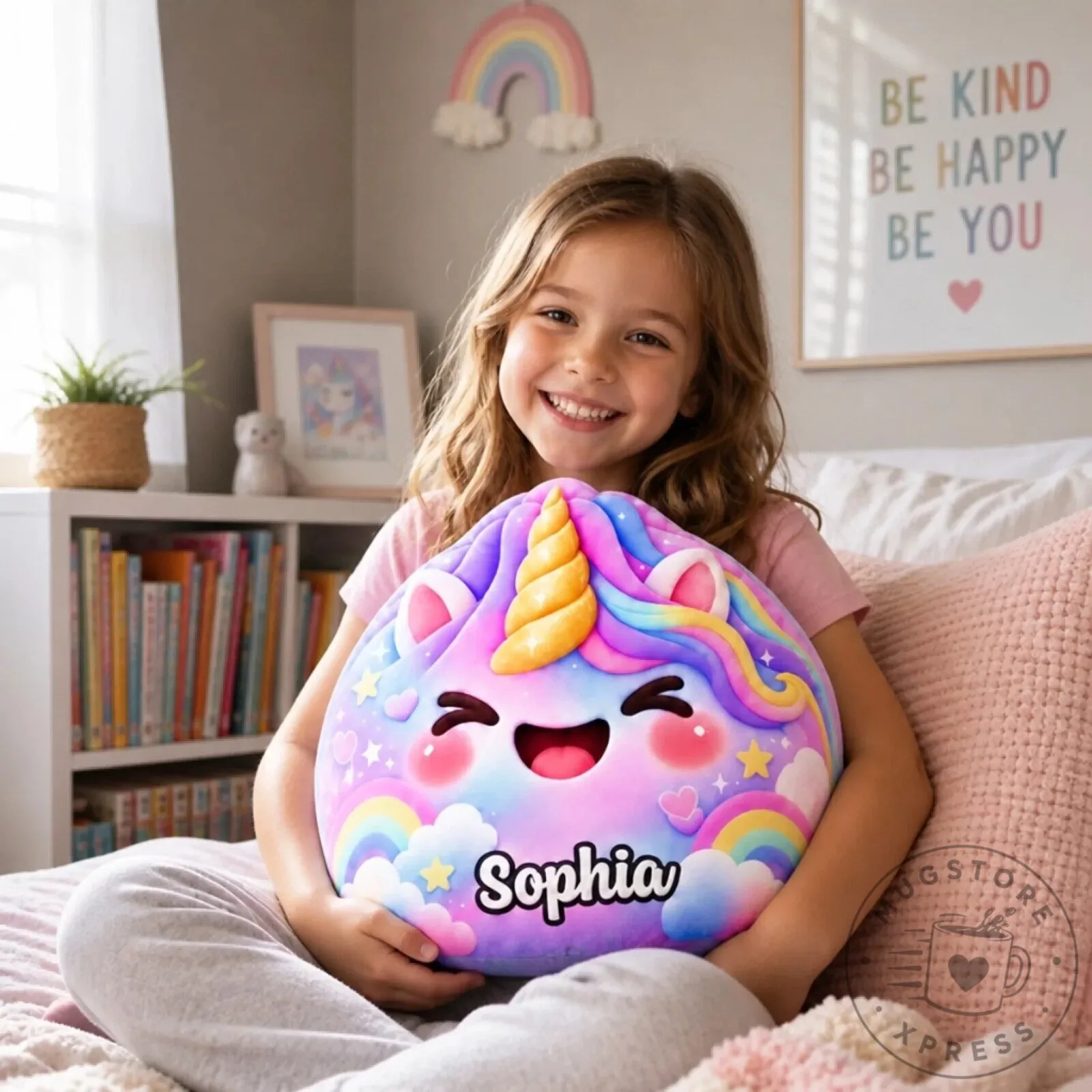 Personalized Gamer and Unicorn Shaped Pillow for Kids with Custom Name 13 Personalized Gamer and Unicorn Shaped Pillow for Kids with Custom Name