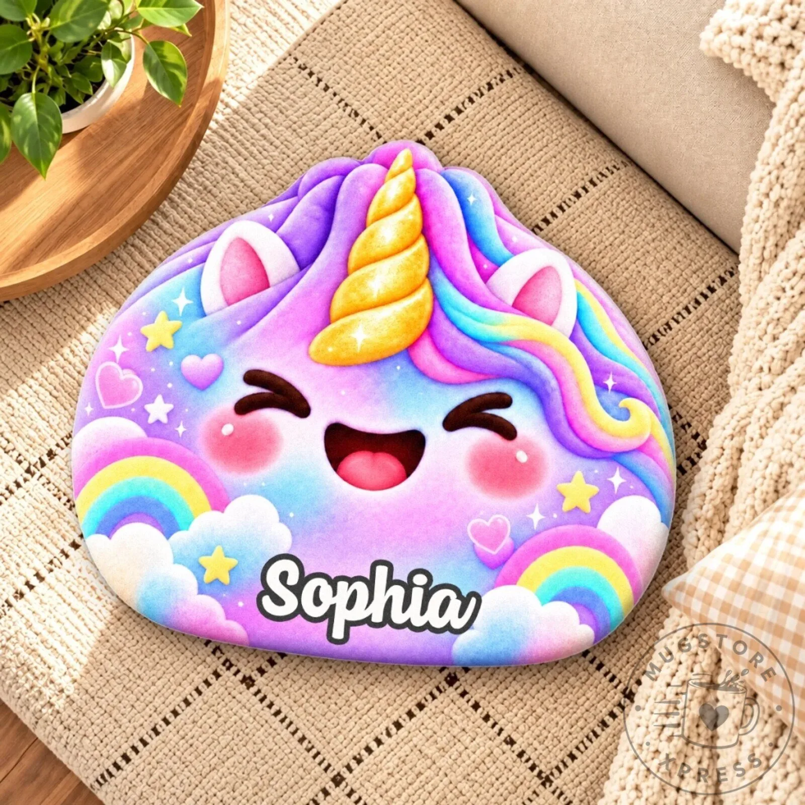 Personalized Gamer and Unicorn Shaped Pillow for Kids with Custom Name 14 Personalized Gamer and Unicorn Shaped Pillow for Kids with Custom Name
