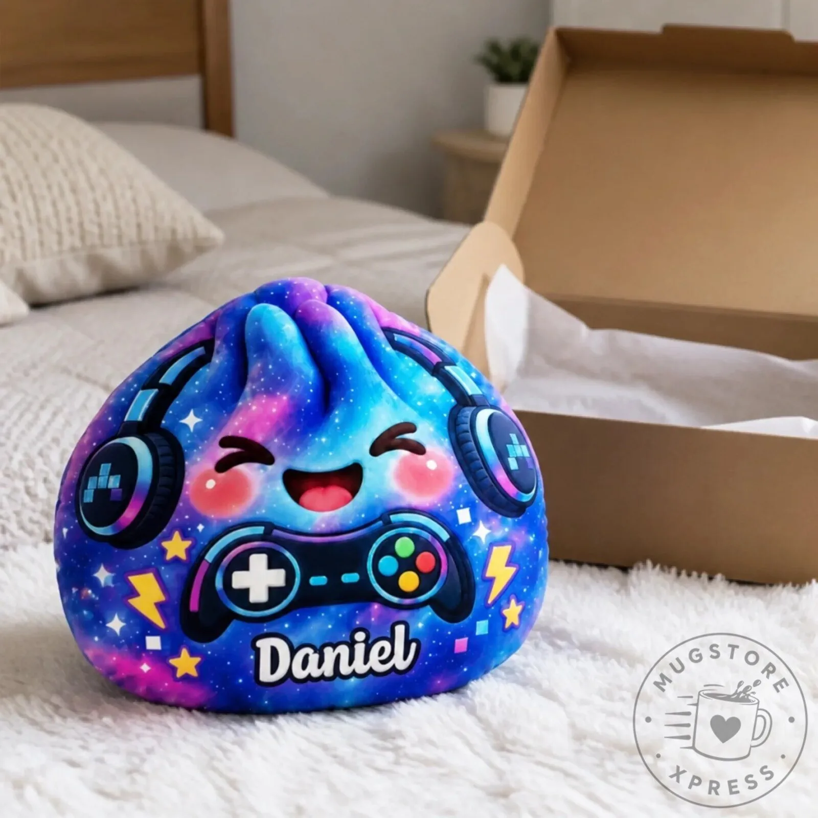 Personalized Gamer and Unicorn Shaped Pillow for Kids with Custom Name 15 Personalized Gamer and Unicorn Shaped Pillow for Kids with Custom Name