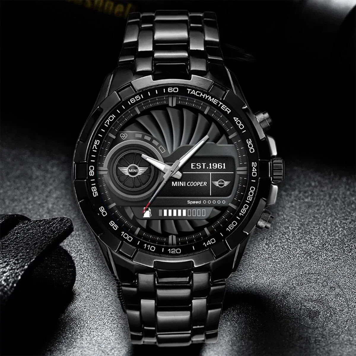 Mini Cooper Est. 1961 Tachymeter Elegant Stainless Steel Watch 16 Mini Cooper Est. 1961 Tachymeter Elegant Stainless Steel Watch