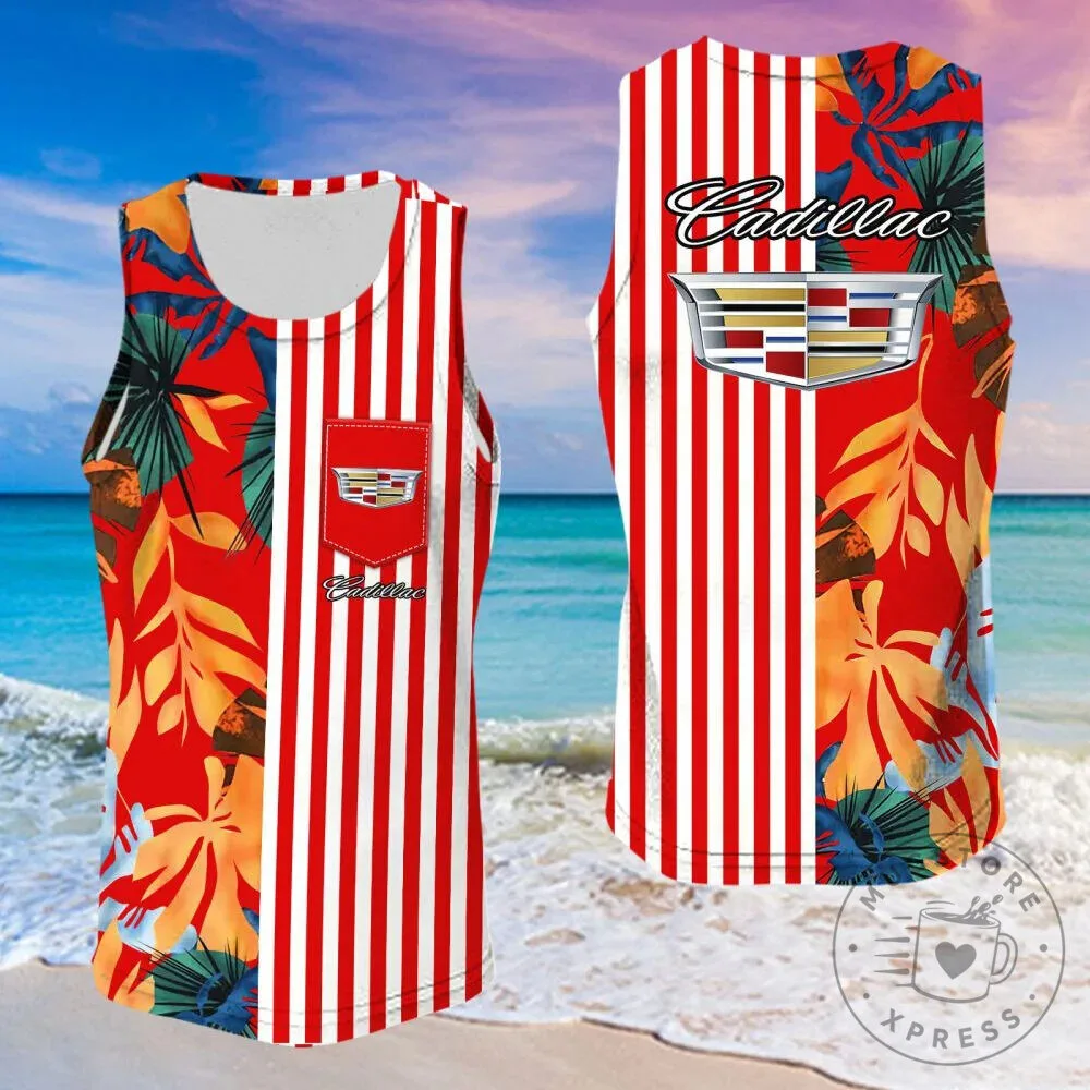 Cadillac Logo Red Stripe Tropical Hawaiian Shirt for Men and Women 19 Cadillac Logo Red Stripe Tropical Hawaiian Shirt for Men and Women