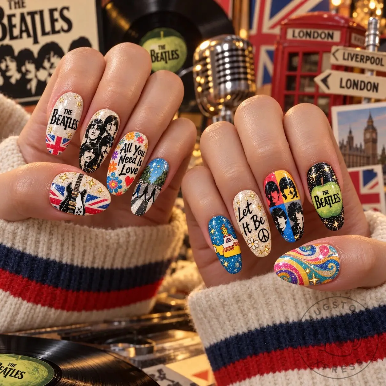 The Beatles Abbey Road Yellow Submarine All You Need Is Love Press On Nails 11 The Beatles Abbey Road Yellow Submarine All You Need Is Love Press On Nails