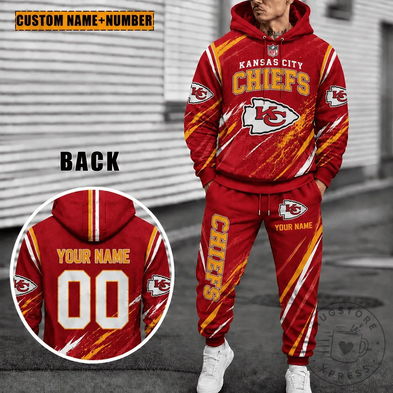 Kansas City Chiefs Custom Name And Number Red Hoodie