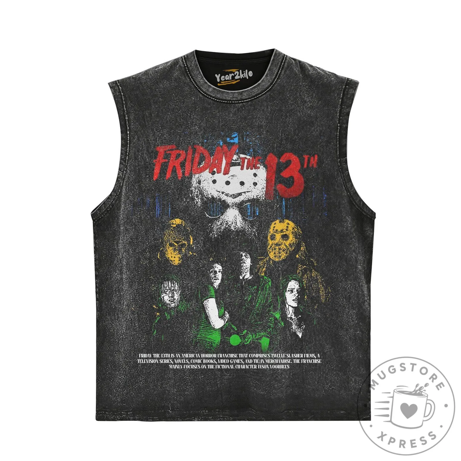 Friday The 13th Horror Movie Villains Jason Voorhees Black T-Shirt 15 Friday The 13th Horror Movie Villains Jason Voorhees Black T-Shirt