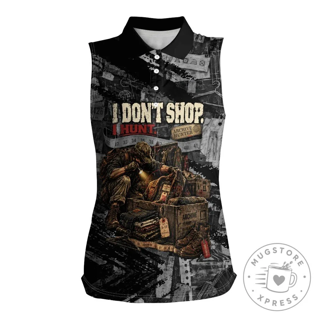 Archive Hunter The Hunt Never Ends Sleeveless Polo Shirt for Women