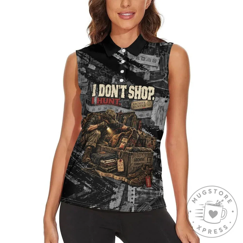 Archive Hunter The Hunt Never Ends Sleeveless Polo Shirt for Women 16 Archive Hunter The Hunt Never Ends Sleeveless Polo Shirt for Women