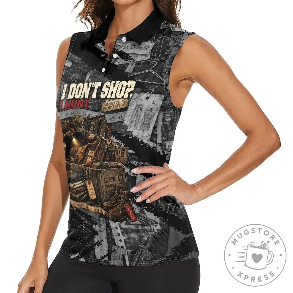 Archive Hunter The Hunt Never Ends Sleeveless Polo Shirt for Women 17 Archive Hunter The Hunt Never Ends Sleeveless Polo Shirt for Women