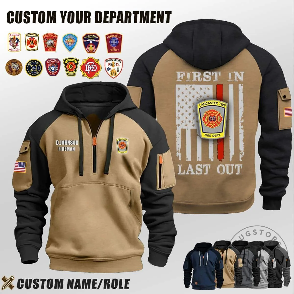 Lancaster Township Fire Department First In Last Out Firefighter Hoodie 8 Lancaster Township Fire Department First In Last Out Firefighter Hoodie